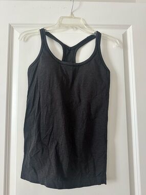 Lululemon Black Ribbed Racerback Tank Top